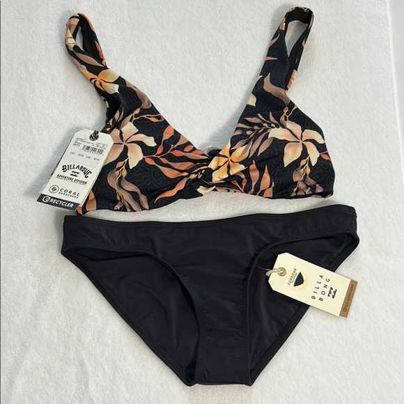 Billabong Medium Bikini 2-piece Coral Gardeners Twisted Tank & Low Rider NWT